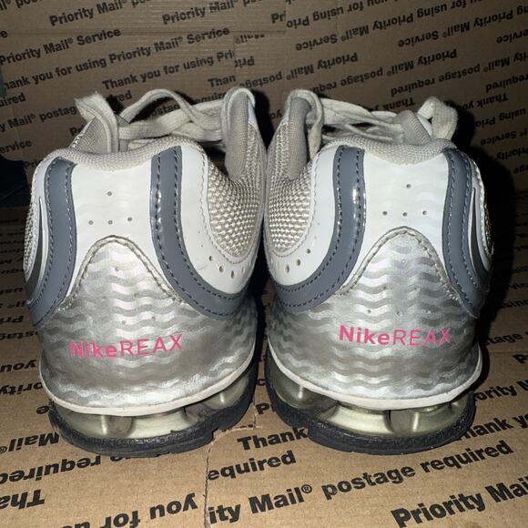 Nike Reax Run 5 Womens White Gray and Pink Running Shoe Size 9.5 - Picture 8 of 15